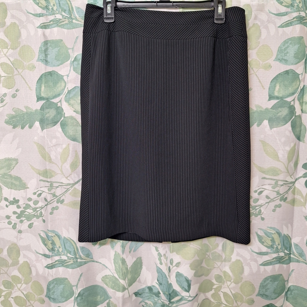 Elegant Black Pinstripe Skirt